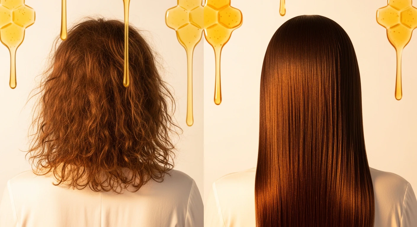 Split image showing a bride with untreated hair vs. Brazilian Blowout treated hair in humid conditions, highlighting the smoothness and shine of the treated side
