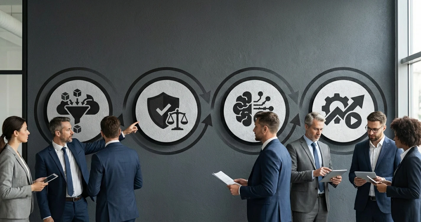 Antrazit background, black and white, business scenario, real people 