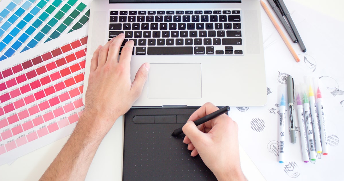 Pantone color swatches representing brand identity guidelines, the structured systems that prevent AI content from losing brand voice